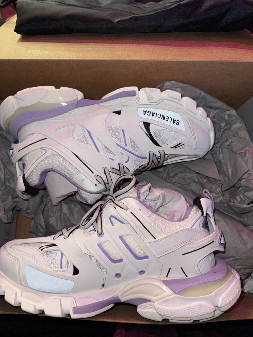 Balenciaga White and Lavender Women's Sneaker - Picture 5 of 7